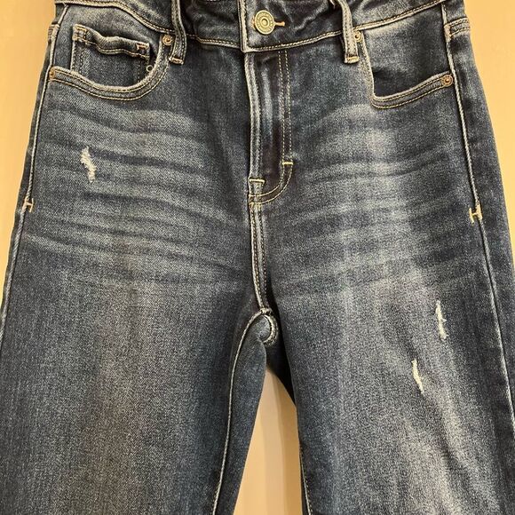 Hidden Blue Denim Jeans with Brown Patch - Picture 3 of 11